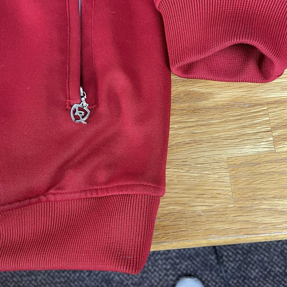 Rocawear Reversible Track Jacket Mens Large Red Brown Colorblock Y2K Hip Hop L - Picture 10 of 16